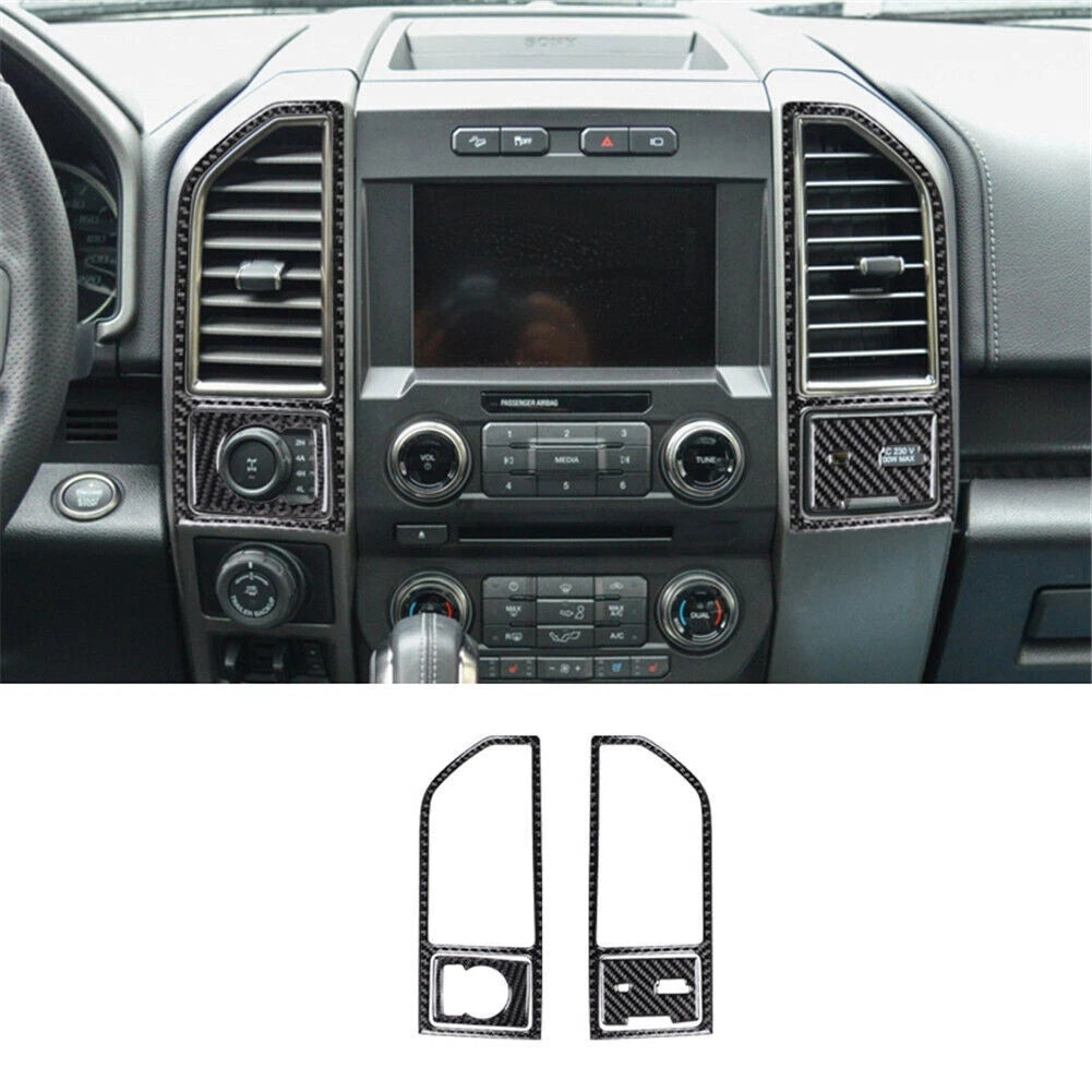 2015 - 20 Ford F150 Carbon Fiber Center Vent Overlays | Next-Gen Carbon
