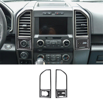 2015 - 20 Ford F150 Carbon Fiber Center Vent Overlays | Next-Gen Carbon