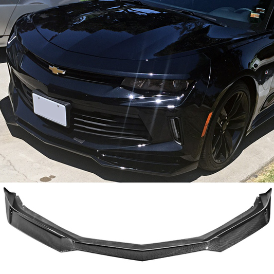 2016 - 18 Camaro Zl1 Style Front Splitter (Primer Black/Gloss Black/Carbon Fiber Print)