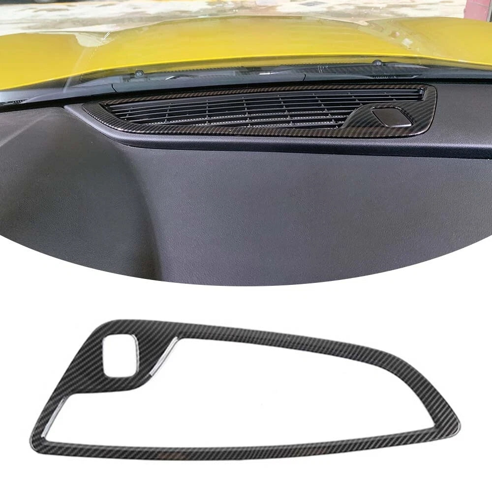 2016 - 24 Camaro Hydro-Dipped Carbon Fiber Upper Dashboard Air Vent Trim Cover