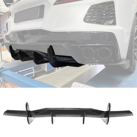 C8 Corvette Stingray Carbon Fiber Rear Diffuser Add-On
