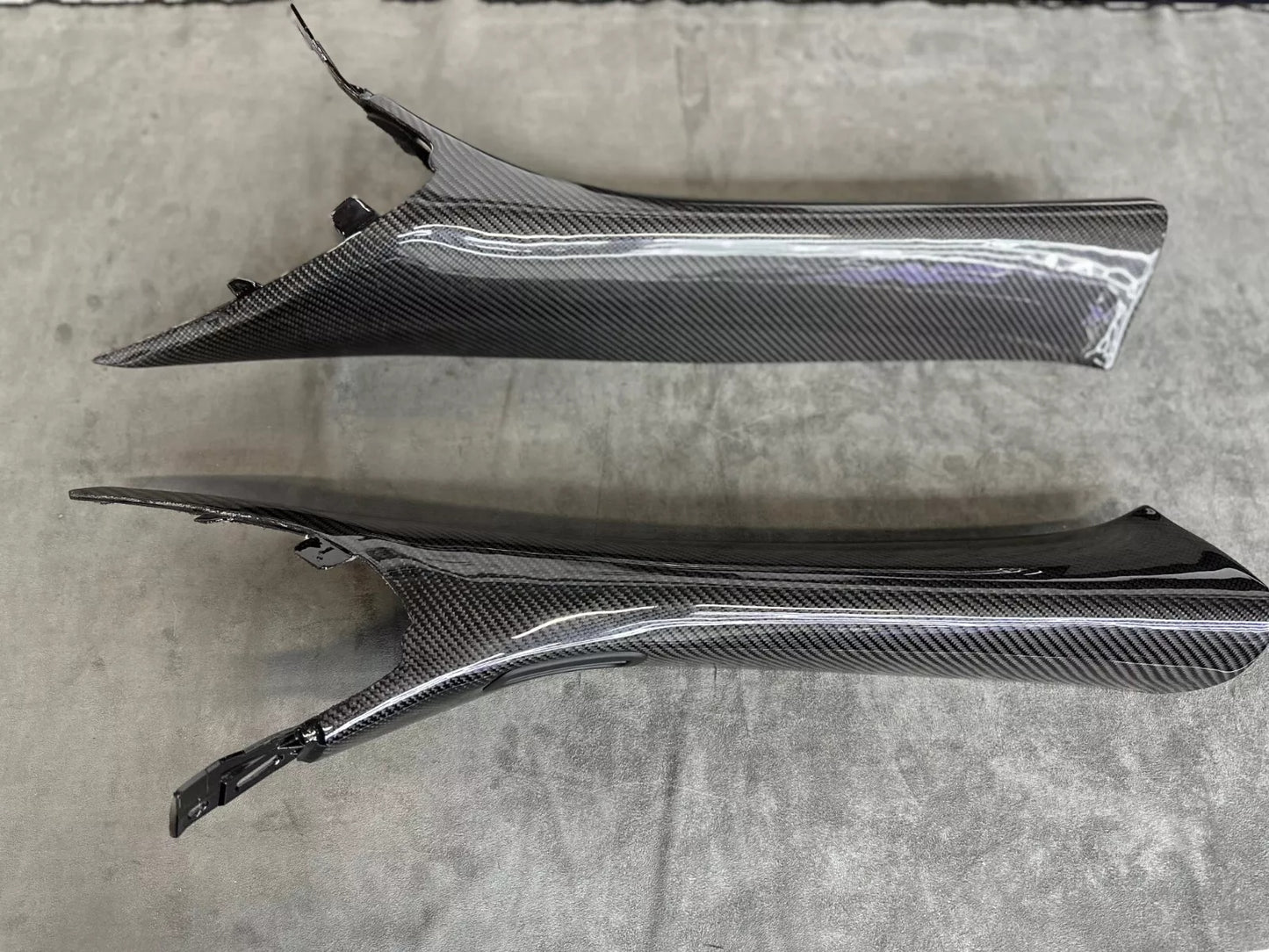 C8 Corvette Carbon Fiber Interior Windshield A-Pillar Replacements | Next-Gen Carbon