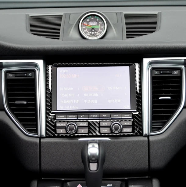 2014 - 21 Porsche Macan Carbon Fiber Radio/Climate Control Trim