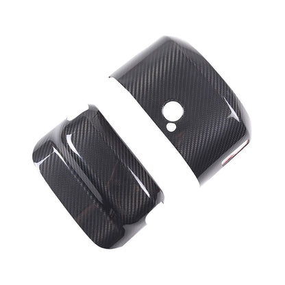 2014 - 19 C7 Corvette Carbon Fiber Steering Wheel Base Trim Cover Kit | Black / Red