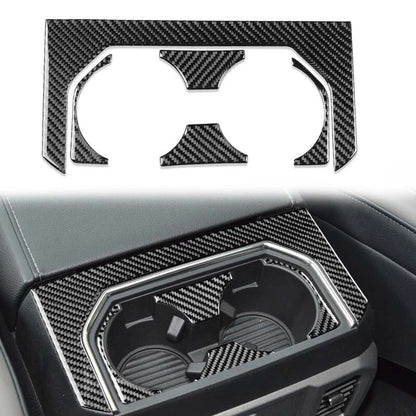 2015 - 20 Ford F150 Carbon Fiber Rear Cup Holder Trim Overlay | Next-Gen Carbon