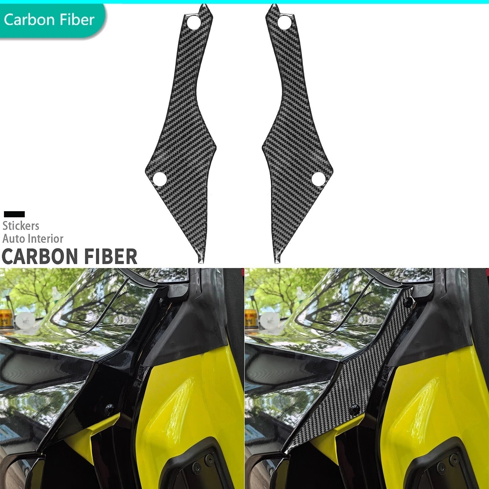 C8 Corvette Carbon Fiber Inner Door Panel Covers