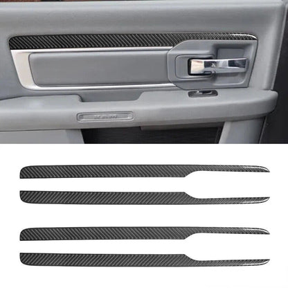 2016 - 18 Dodge Ram Carbon Fiber Interior Door Panel Trim | Next-Gen Carbon