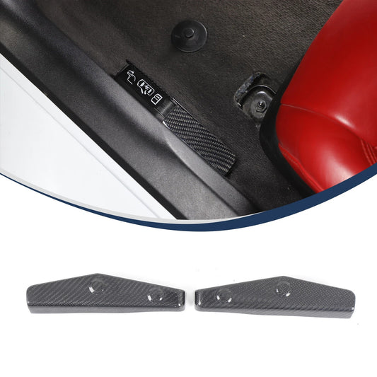 C8 Corvette Carbon Fiber Emergency Door Unlock Trim Covers