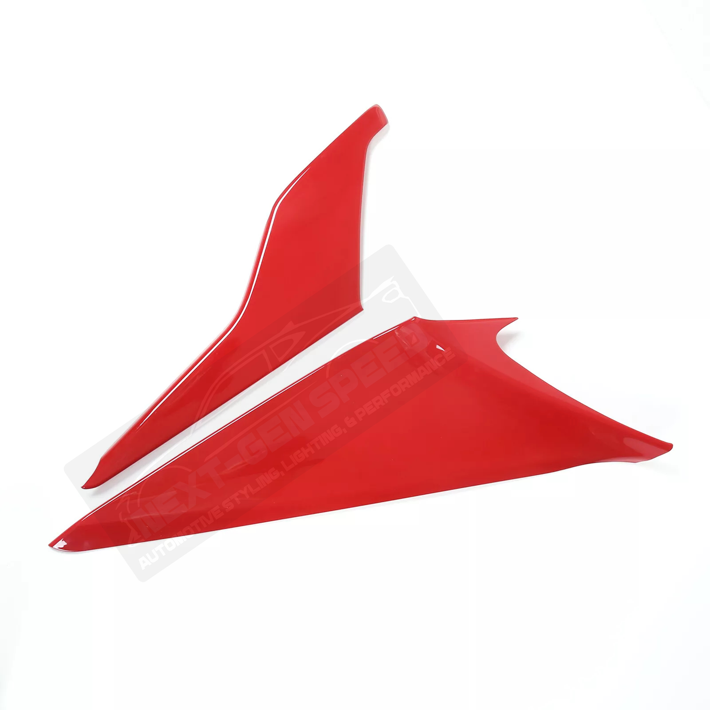 C8 Corvette Red Interior ABS Center Console Side Panel Covers