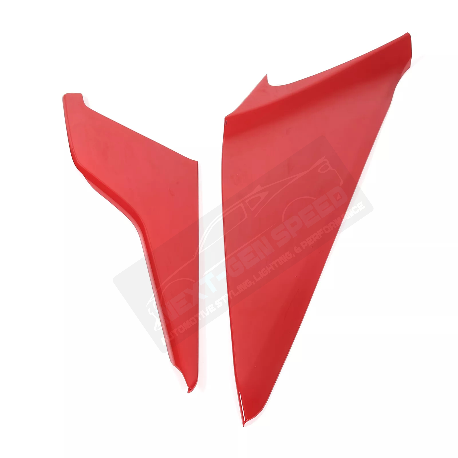 C8 Corvette Red Interior ABS Center Console Side Panel Covers