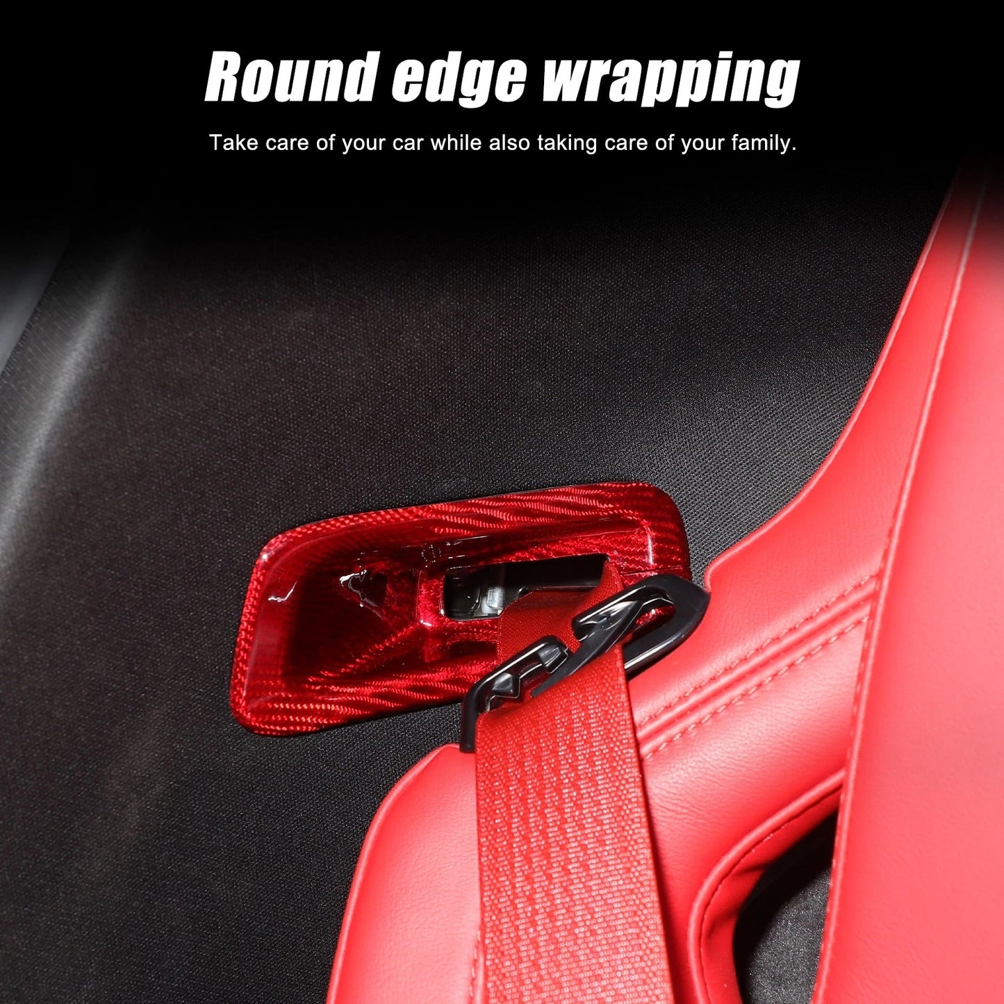 C8 Corvette Real Carbon Fiber Seat Belt Trim Cover | Stingray / Z06
