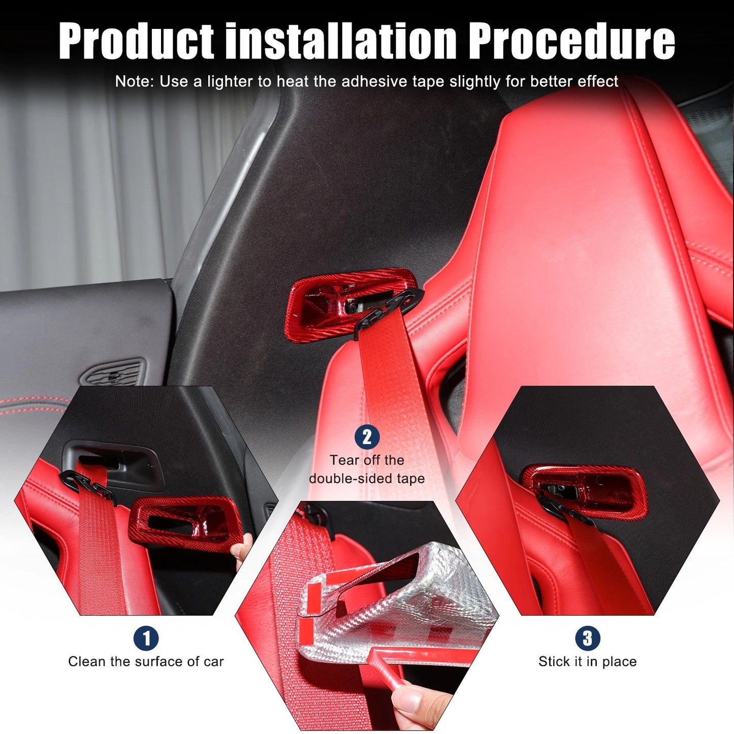 C8 Corvette Real Carbon Fiber Seat Belt Trim Cover | Stingray / Z06