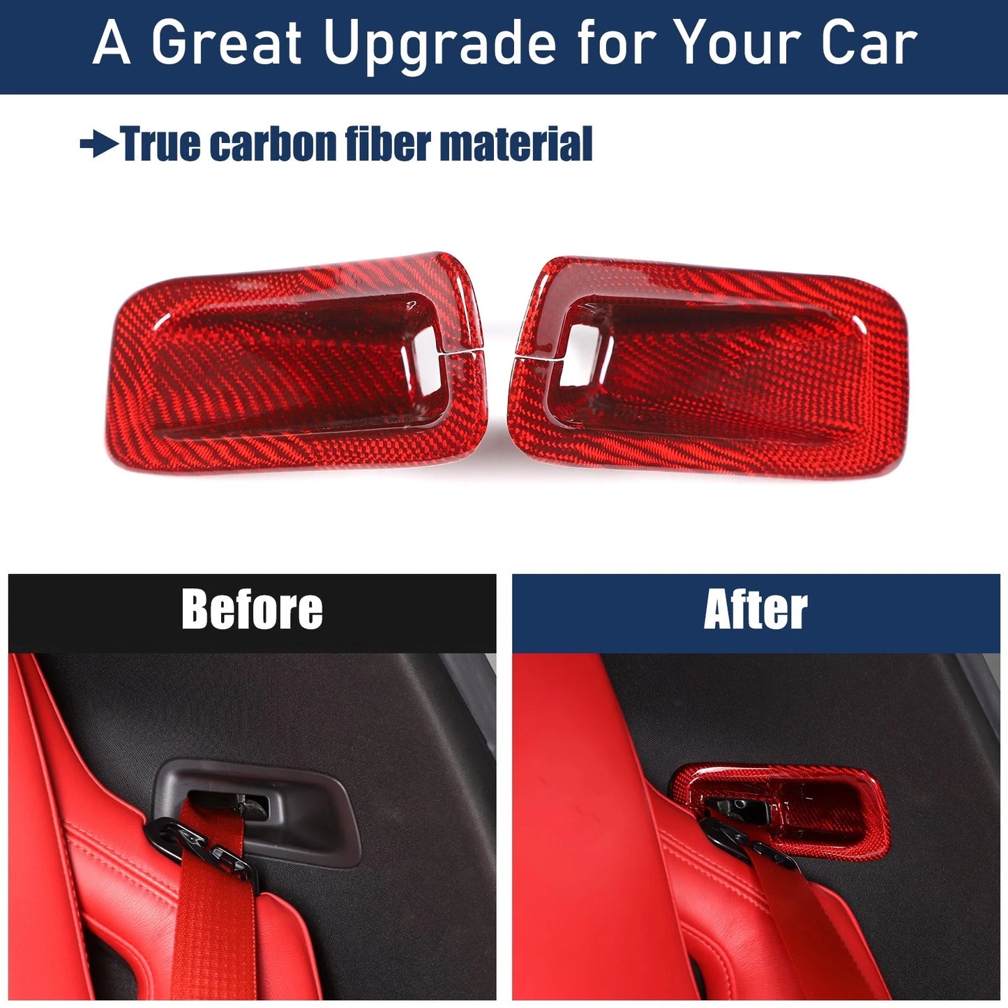 C8 Corvette Real Carbon Fiber Seat Belt Trim Cover | Stingray / Z06