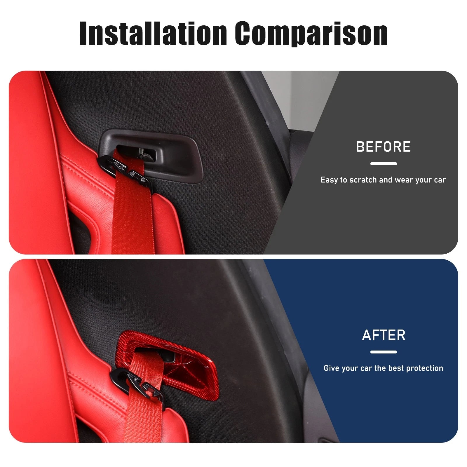 C8 Corvette Real Carbon Fiber Seat Belt Trim Cover | Stingray / Z06