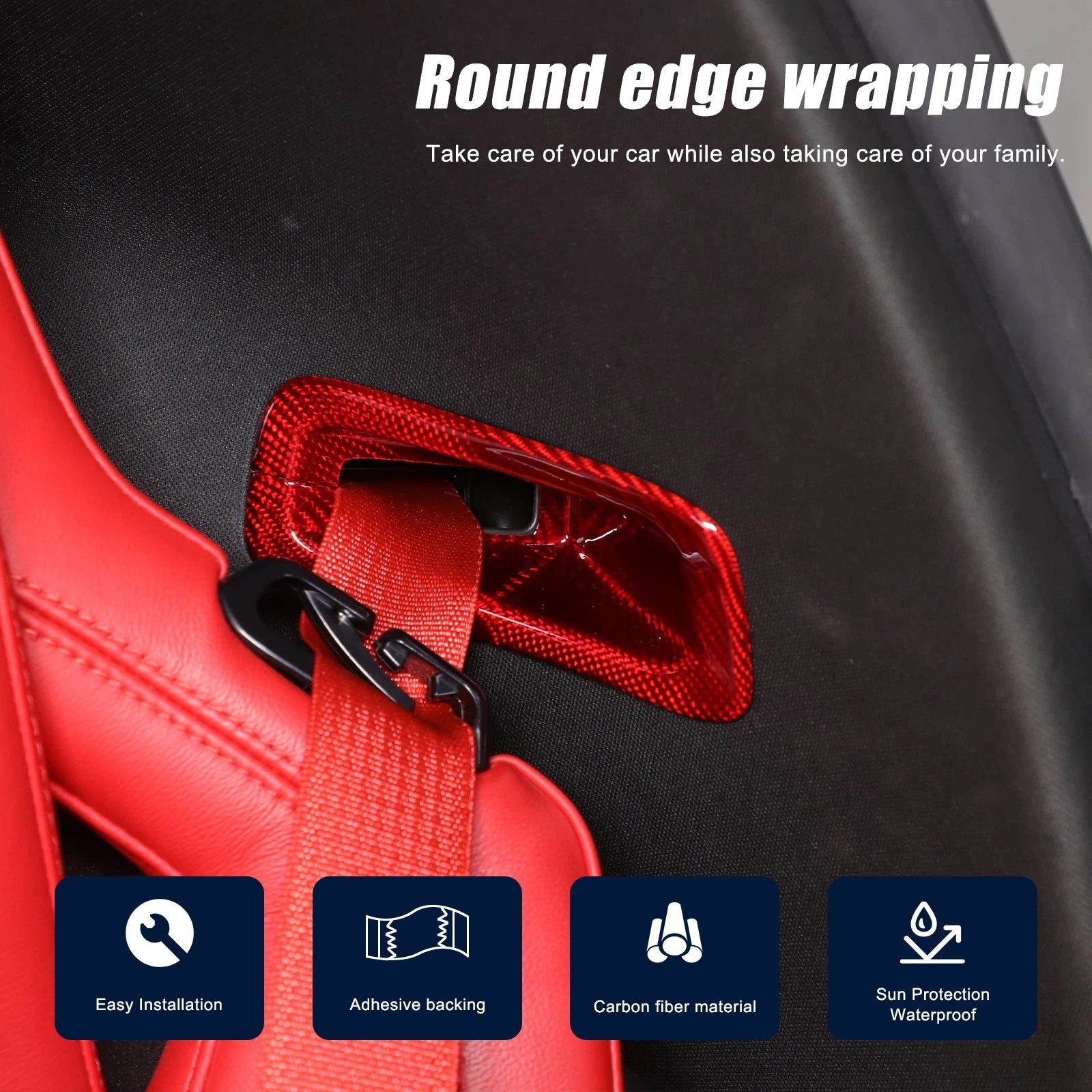 C8 Corvette Real Carbon Fiber Seat Belt Trim Cover | Stingray / Z06