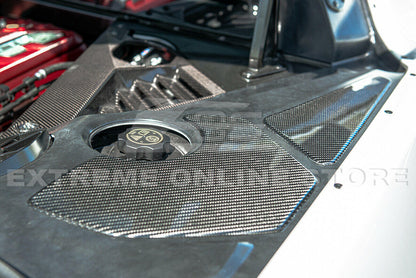 C8 Corvette Carbon Fiber Engine Bay Trim Panel Overlay Cover Kit