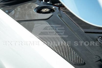 C8 Corvette Carbon Fiber Engine Bay Trim Panel Overlay Cover Kit