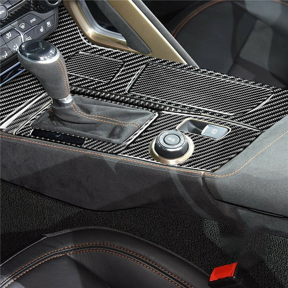 2014 - 19 C7 Corvette Carbon Fiber Center Console Overlay Cover Kit | Next-Gen Carbon