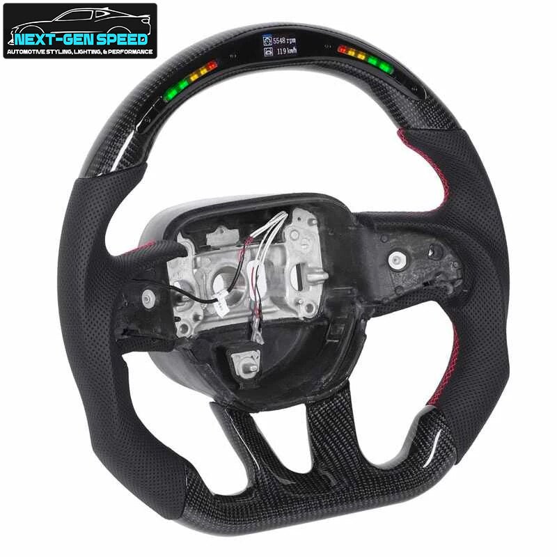 2015 - 23 Dodge Charger / Challenger SRT LED Carbon Fiber Steering Wheel -  Durango / Track Hawk