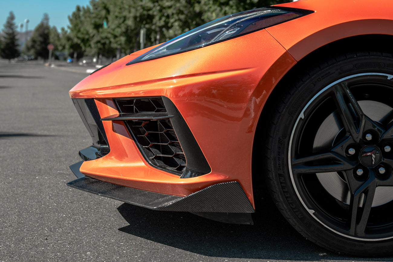 C8 Corvette Stingray Carbon Fiber 5VM Front Splitter Lip (2 Piece)