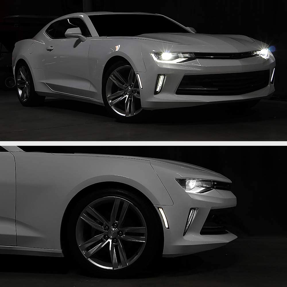 2016 - 24 Camaro Smoked Dual White LED Side Markers