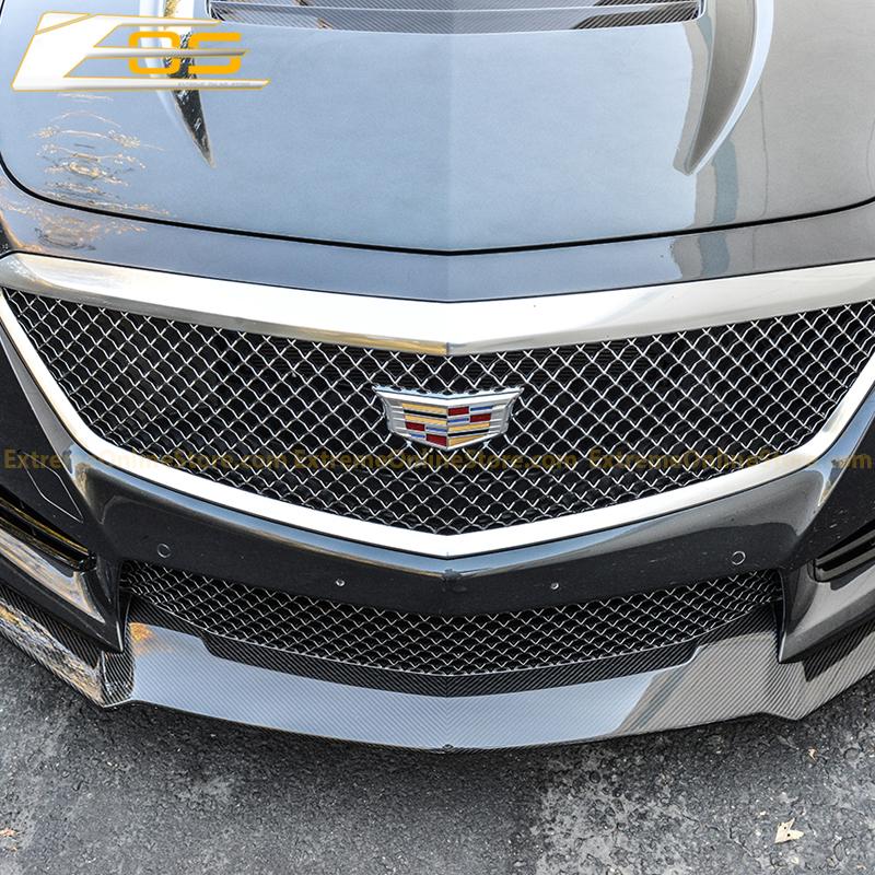 2016 - 19 Cadillac CTS-V Carbon Fiber Front Splitter &amp; Side Skirts Rockers