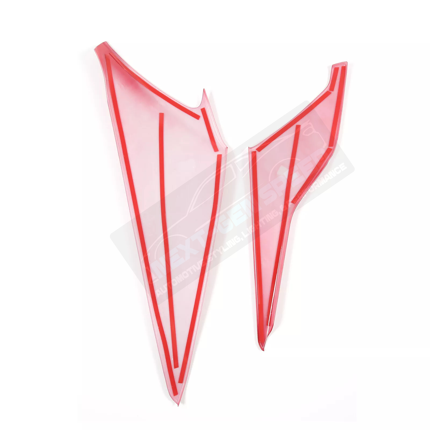 C8 Corvette Red Interior ABS Center Console Side Panel Covers