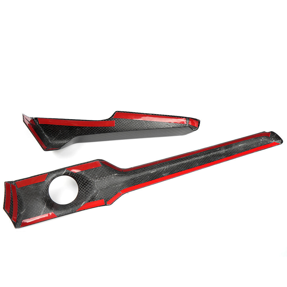 2026+ C8 Corvette Carbon Fiber Lower Display Panel Trim Covers image 5