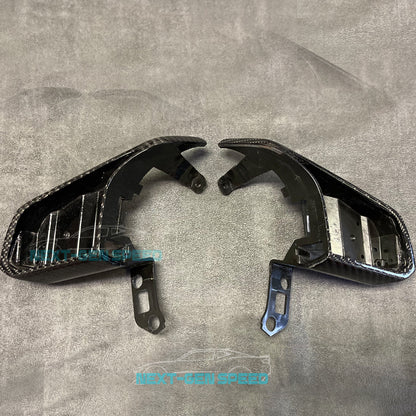 C8 Corvette Carbon Fiber Steering Wheel Button Trim Replacements