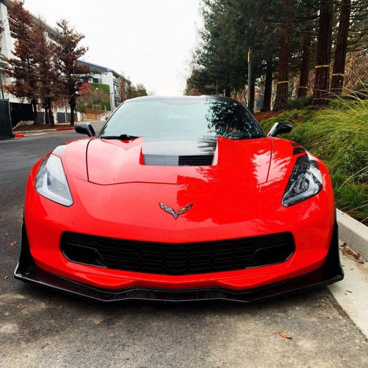 2014 - 19 C7 Corvette Carbon Flash Stage 3.5 Extended Front Splitter