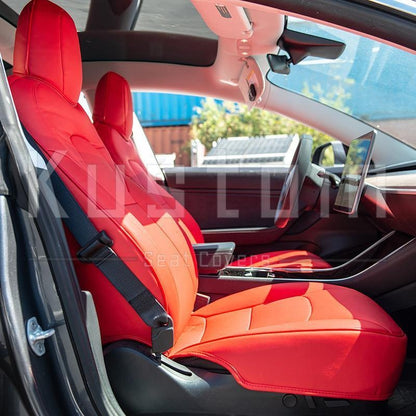 2017 - 23 Tesla Model 3 Custom Leather Seat Covers
