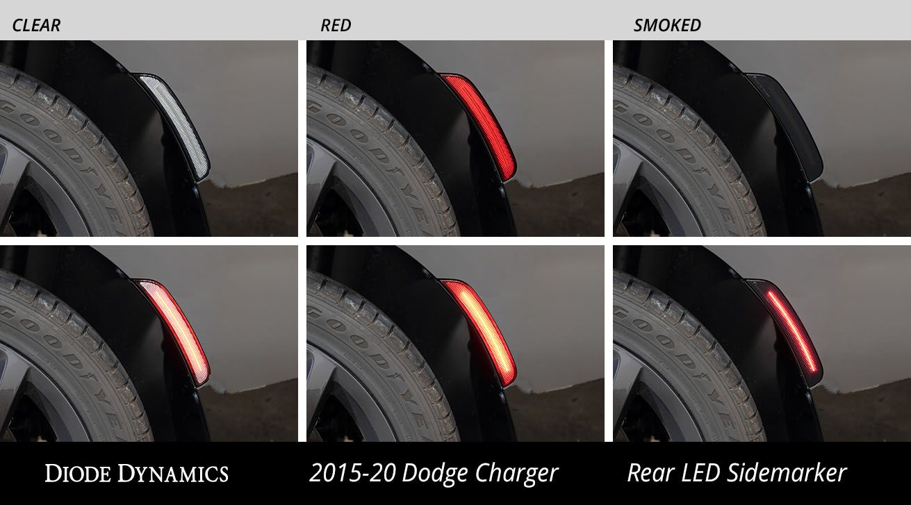 2015 - 24 Dodge Charger Smoked LED Side Markers | Diode Dynamics