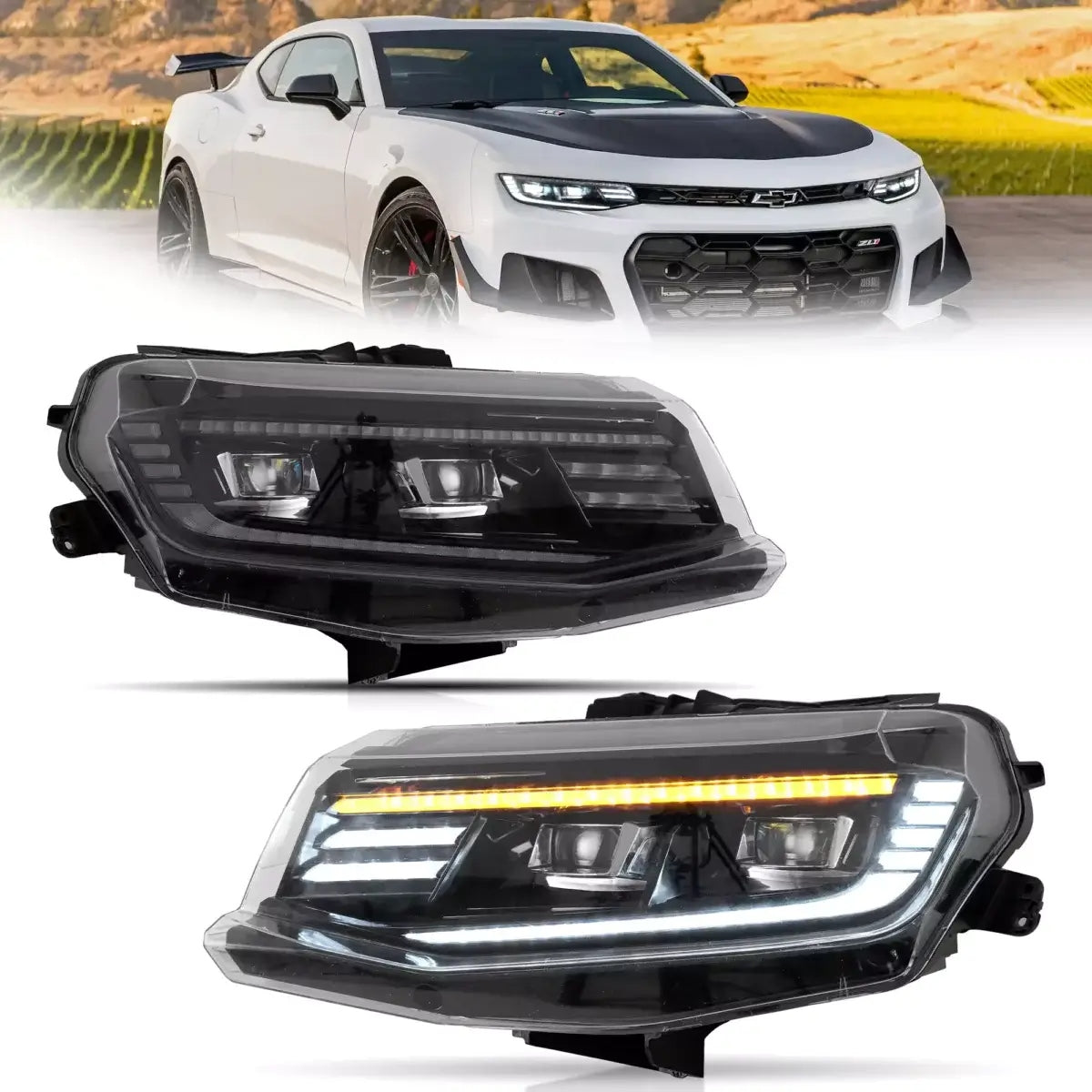 2016 - 18 Camaro LED Projector Headlights | LT/SS/RS/ZL1/LS