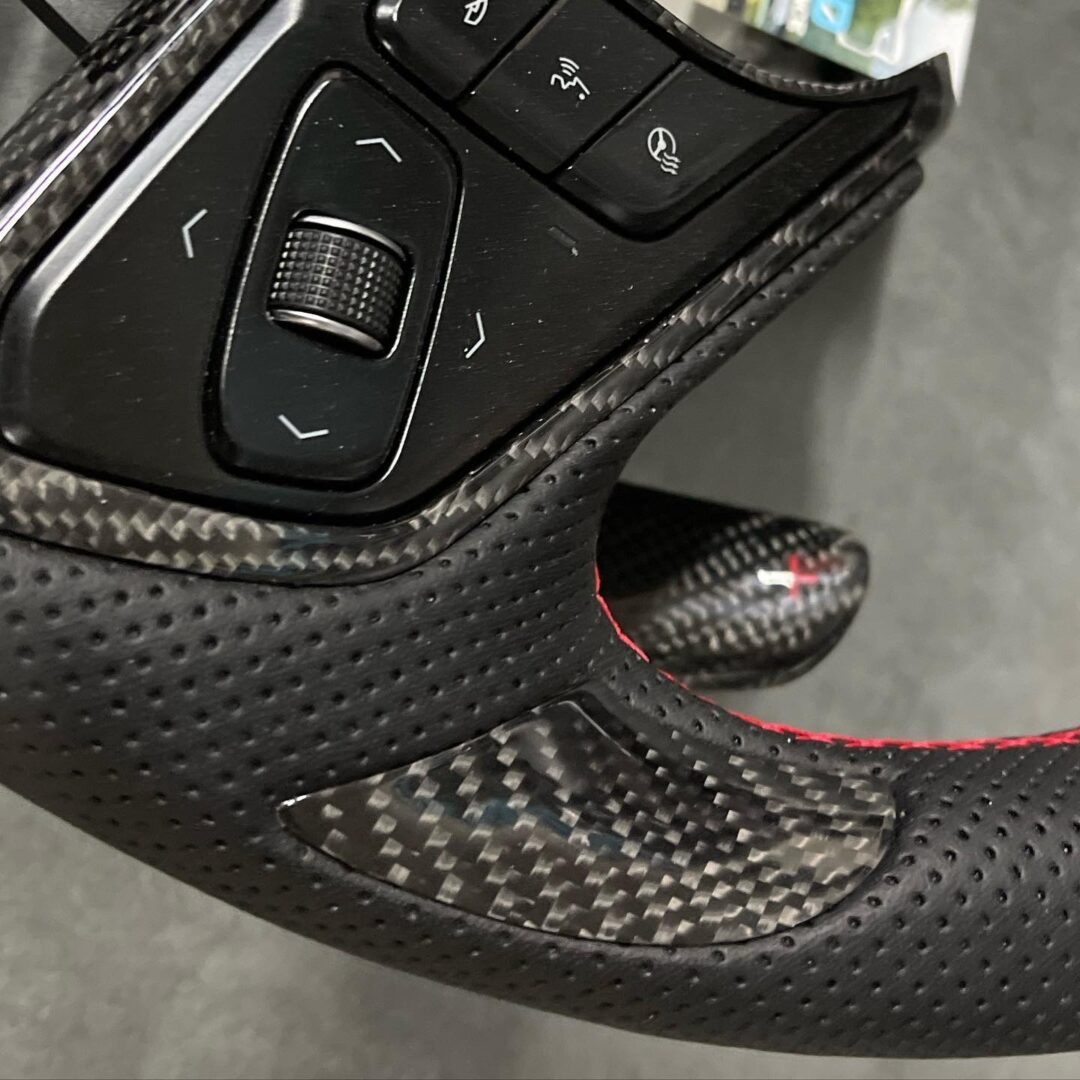 C8 Corvette Carbon Fiber Steering Wheel (Complete/Heated) - Customizable | Stingray / Z06 / E-Ray