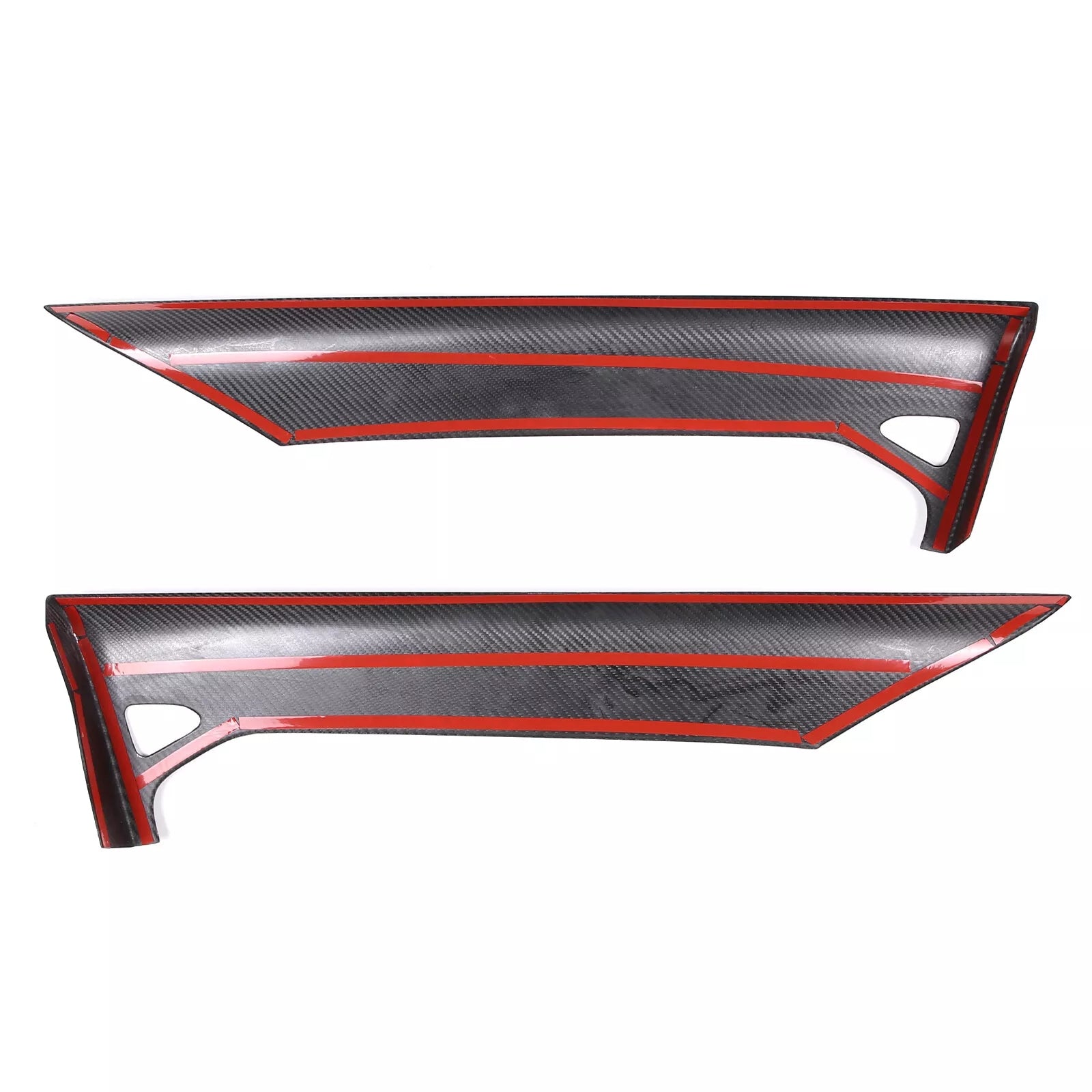 C8 Corvette Carbon Fiber Interior Inner Door Upper Covers | Next-Gen Carbon