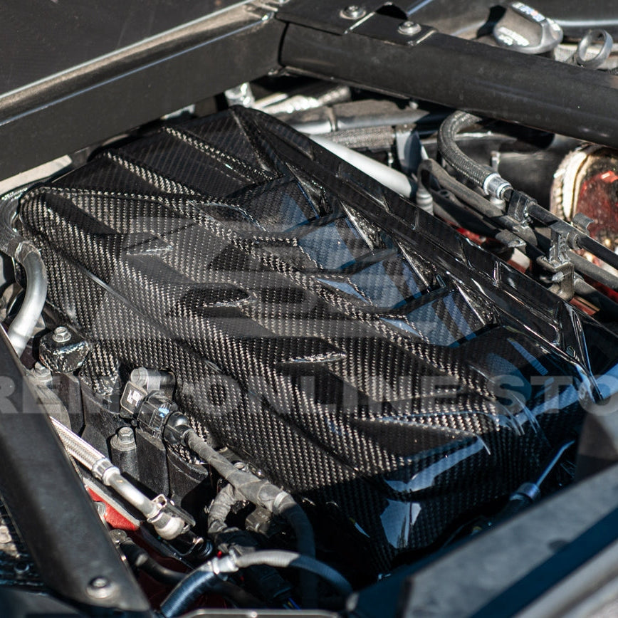 C8 Stingray Corvette Coupe Carbon Fiber Engine Cover