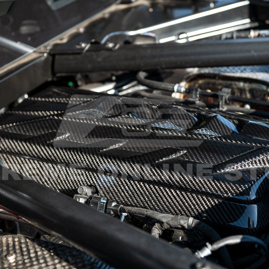 C8 Stingray Corvette Coupe Carbon Fiber Engine Cover