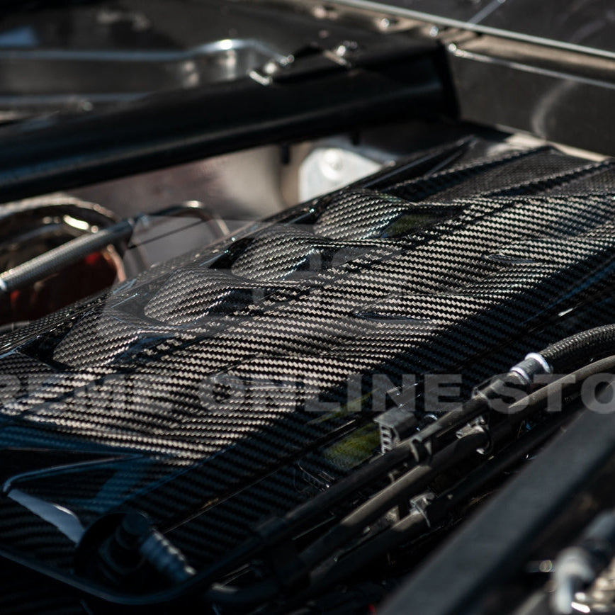 C8 Stingray Corvette Coupe Carbon Fiber Engine Cover