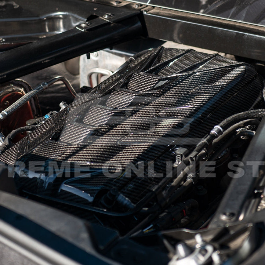 C8 Stingray Corvette Coupe Carbon Fiber Engine Cover