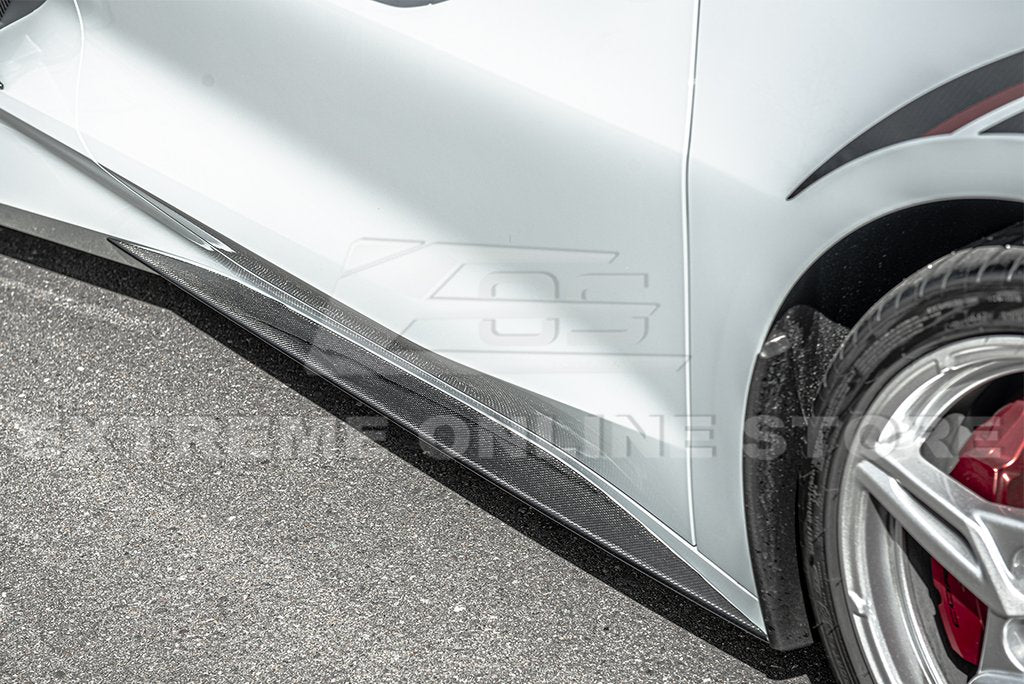 C8 Corvette Z51 Add-on Carbon Fiber Side Skirts Rocker Panels