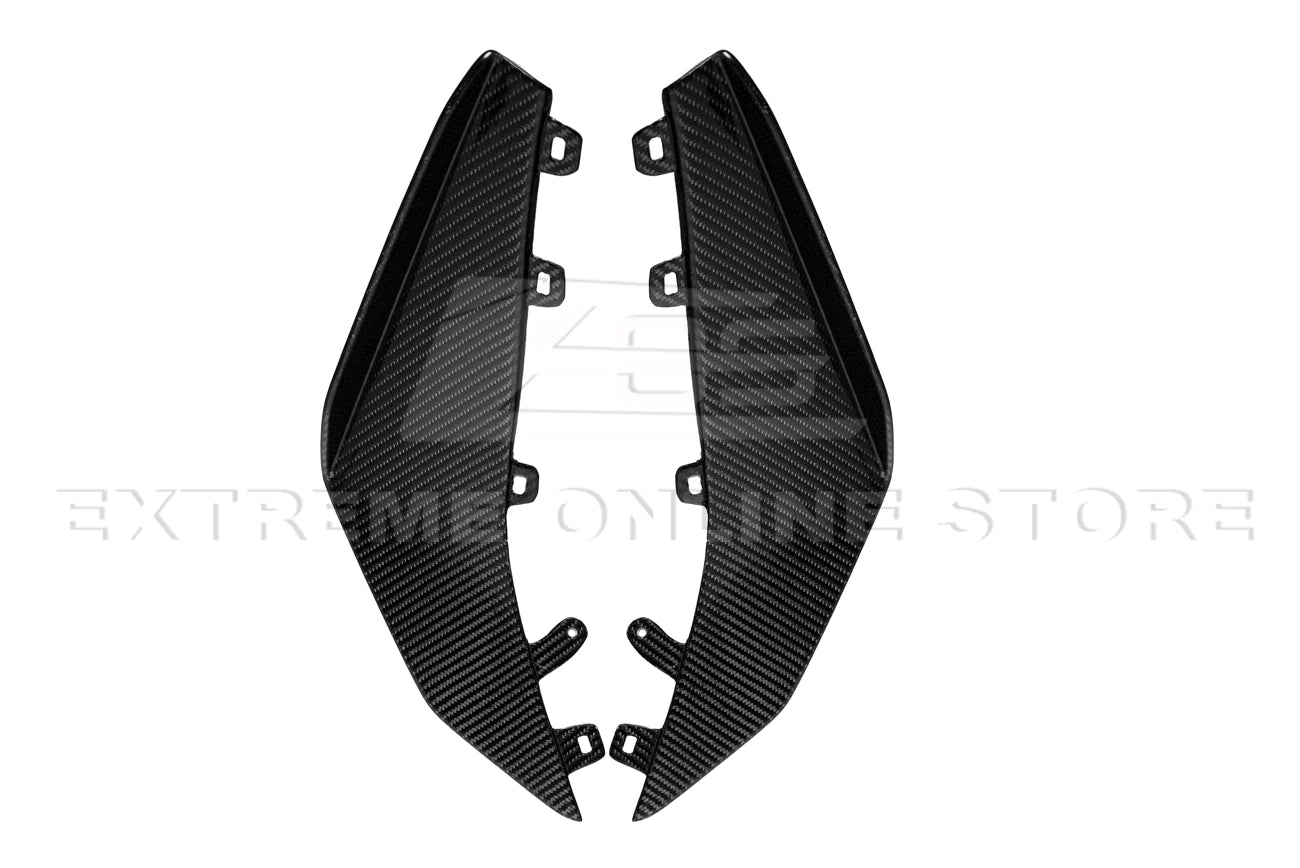 C8 Corvette Z06 Z07 Package Carbon Fiber / Carbon Flash Front Splitter &amp; Canards