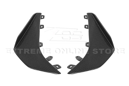 C8 Corvette Z06 Z07 Package Carbon Fiber / Carbon Flash Front Splitter &amp; Canards