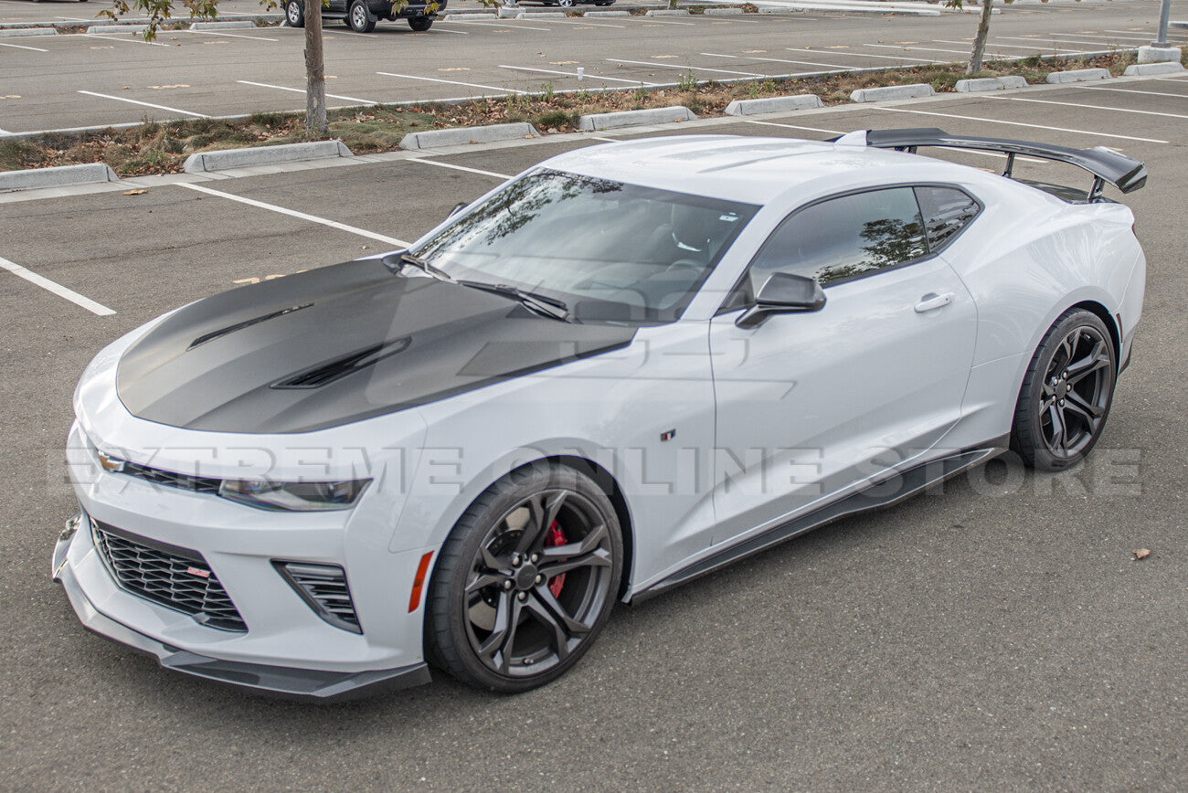 2016 - 24 Camaro Hydro-Dipped Carbon Fiber ZL1 Style Side Skirts