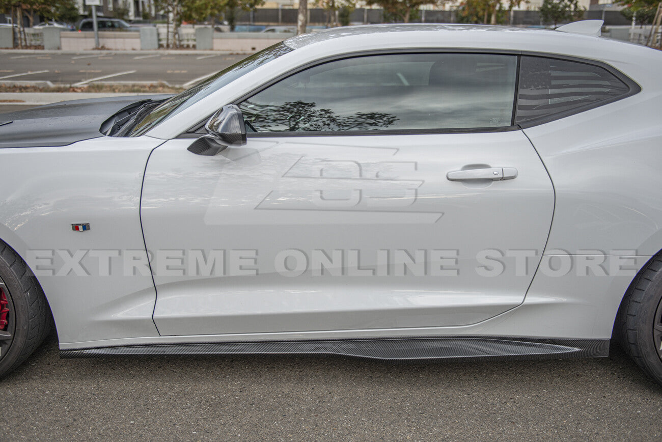2016 - 24 Camaro Hydro-Dipped Carbon Fiber ZL1 Style Side Skirts