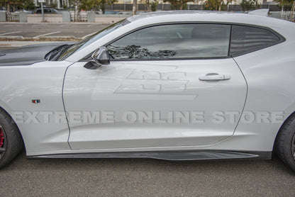 2016 - 24 Camaro Hydro-Dipped Carbon Fiber ZL1 Style Side Skirts