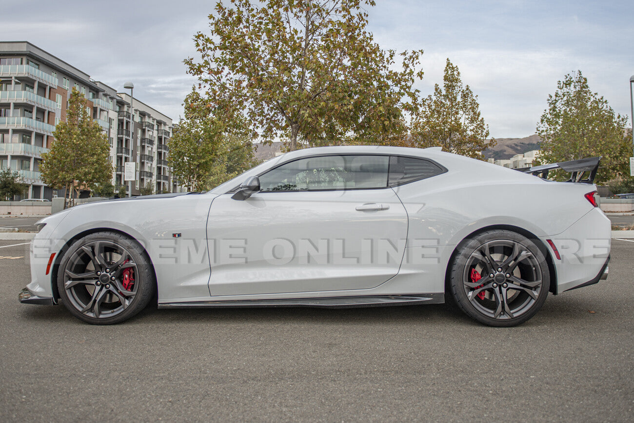 2016 - 24 Camaro Hydro-Dipped Carbon Fiber ZL1 Style Side Skirts