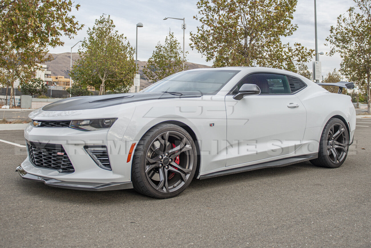 2016 - 24 Camaro Hydro-Dipped Carbon Fiber ZL1 Style Side Skirts