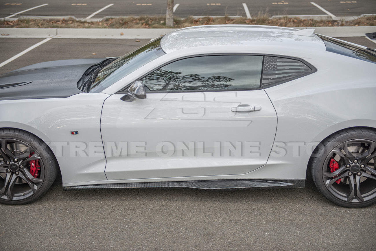 2016 - 24 Camaro Hydro-Dipped Carbon Fiber ZL1 Style Side Skirts