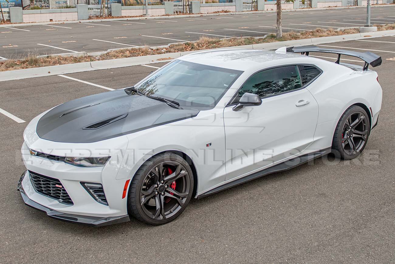 2016 - 24 Camaro Hydro-Dipped Carbon Fiber ZL1 Style Side Skirts