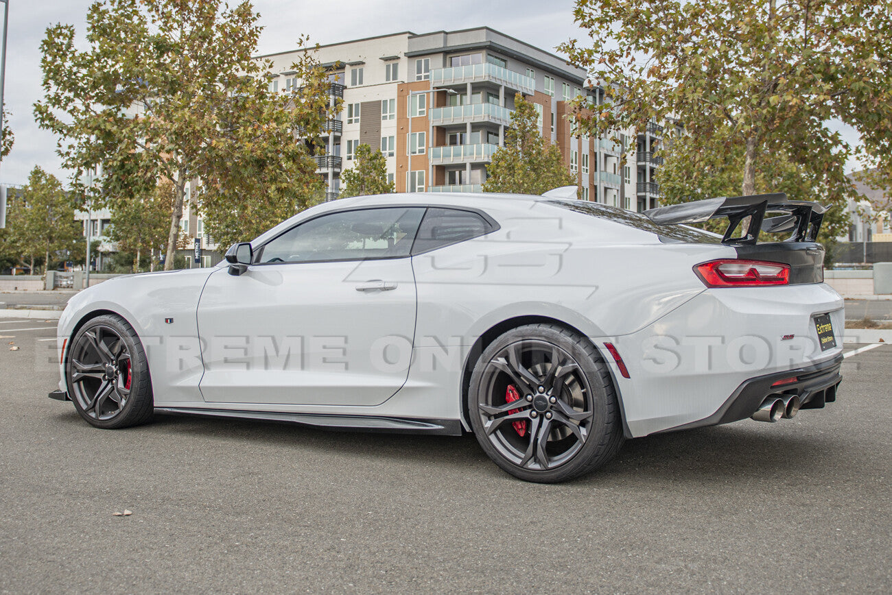 2016 - 24 Camaro Hydro-Dipped Carbon Fiber ZL1 Style Side Skirts